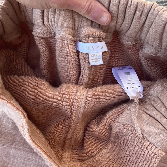 Lunya Terry Cotton Romper Tan XS/S - Picture 8 of 14